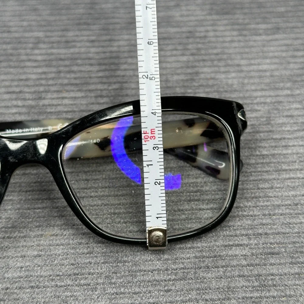 Prada VPR 10R Black Tortoise Shell Cat Eye Eyeglass Frames 53-17-140 Italy Y2k
